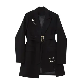 Moda Blazer Takım Elbise Kadın Giyim İlkbahar Sonbahar Blazers 2023 Yeni Bel Siyah Takım Elbise Ceketleri jp725 9
