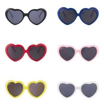 Moda kalp şeklinde kayak gözlük izle ışıkları değiştirmek kalp şekli gece kırınım gözlük kadın güneş gözlüğü 11