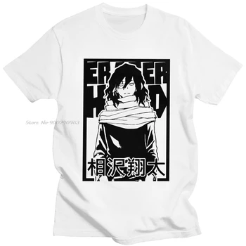 Moda Manga Anime Boku Hiçbir Kahraman Akademi Tshirt Erkek Kol Yaz Kısa Tee Pamuk Aizawa Shota T Gömlek Hediye Streetwear 1
