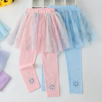 Moda Yeni Kız Etek Pantolon İlkbahar Ve Sonbahar Prenses çocuk Pamuk Dip Pantolon Bebek Dış Giyim Etek Pantolon 6