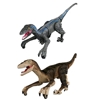 Model Dinozor Oyuncak Uzaktan Kumanda Velociraptor yürümeye başlayan çocuk Eğitici Noel Kaynağı K92D