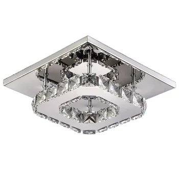 Modern kapalı kare Led kristal Tavan lambası led ışık parlaklık 18 w tavan AC110 / 220 V ev aydınlatma lampadari tavan ışık 15