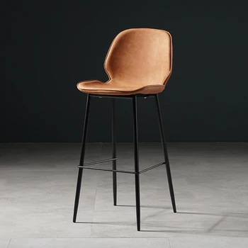 Modern Minimalist Ferforje bar sandalyesi s Bar İskandinav Rahatlatıcı Tasarımcı Tasarımcı Kahve Dükkanı bar sandalyesi Yüksek Ticari Mobilya 21