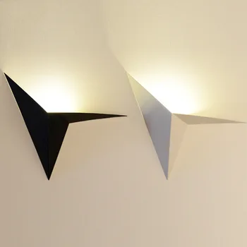 Modern minimalist üçgen şekli led duvar lambaları iskandinav tarzı kapalı duvar lambaları oturma odası ışıkları 3 W AC85-265V basit aydınlatma