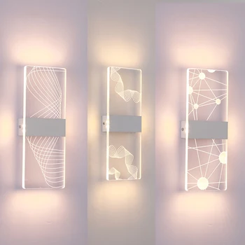 Modern Minimalizm led duvar Lambası Üç Renkli Alüminyum + Akrilik iç mekan aydınlatması Ev Dekor Oturma Odası Yatak Odası Koridor Koridor Sundurma 1
