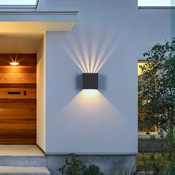 Modern sundurma ışık dış duvar lambası hava geçirmez duvar aplik Bahçe ve veranda için uygun bitmiş oda avlu garaj oturma 15