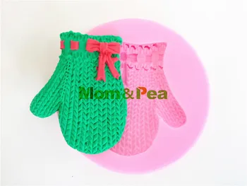 Mom & Bezelye 0401 Ücretsiz Kargo Örme Eldiven Silikon Sabun Kalıp Kek Dekorasyon Fondan Kek 3D Kalıp Gıda Sınıfı Silikon Kalıp 3
