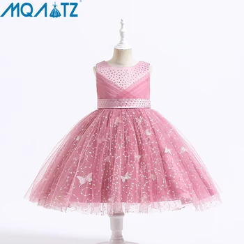 MQATZ Bebek Kız Giysileri 3 10 Yıl Çocuk Prenses Akşam Parti Balo Çiçek Düğün Gelinlik yaz elbisesi Balo Vestido 9