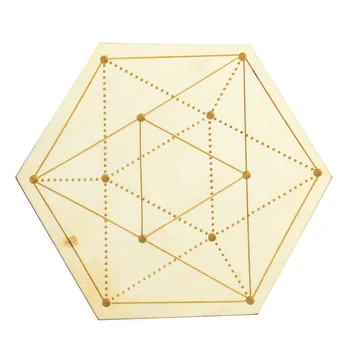 Muy Bien 2 ADET David Yıldızı Sarkaç Ahşap Tahta Kutsal Geometri Plaka Kehanet Meditasyon Pad Coaster Tabanı Taş Kristal 9