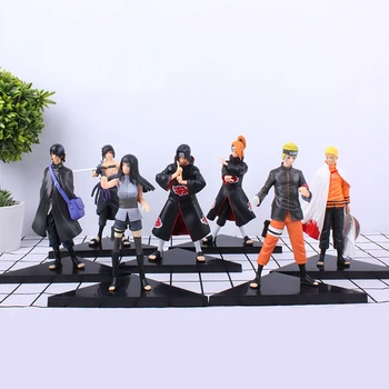 Naruto Şekil Shippuden Anime Aksiyon Figürü Uchiha Sasuke 16-19cm Modeli Hitachi Kakashi Gaara PVC Heykeli Masaüstü Dekorasyon Oyuncaklar 11