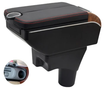 Nissan Sunny Micra Mart için Merkezi Konsol Kolçak Kutusu Depolama Dirsek Istirahat Kol Telefon Şarj USB Arayüzü ile Bardak Tutucu 2