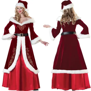 Noel kadın Etek Seti Noel Kraliçe Prenses Elbise Noel kırmızı Başlıklı kız Performans Kostümlerianta Baba 2