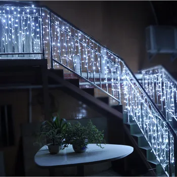 Noel ışıkları şelale açık dekorasyon 5 M düşüş 0.4-0.6 m Led ışıkları perde dize ışıkları parti Ggarden saçak dekorasyon 10