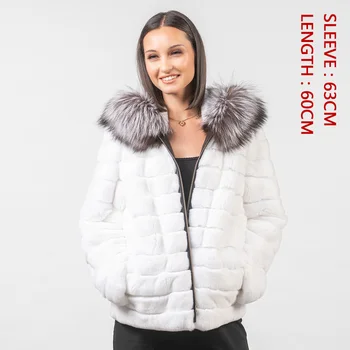 Orta uzunlukta ceketler yüksek ceket kış kalite bayanlar kadınlar için gerçek kürk doğal tilki 18