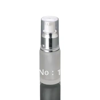 Parlak gümüş pres pompa şişesi, losyon şişesi ile 20ML buzlu cam 14