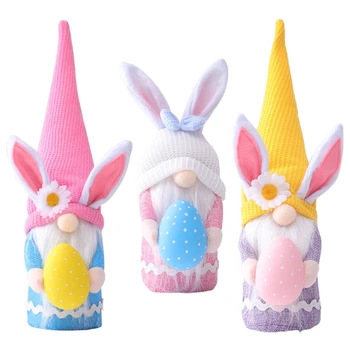 Paskalya yumurtaları Tavşan Gnome El Yapımı SwedishTomte Tavşan peluş oyuncaklar Bebek Süsleri Bahar Hediyeler Tatil Ev Partisi Çocuklar Paskalya Hediyeler 9