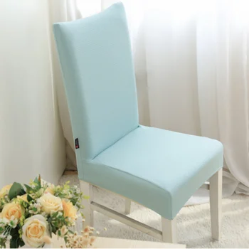 Pastoral Tarzı Moda Rahat Yumuşak Doku Yüksek Kaliteli Düz Renk Kumaş sandalye kılıfı Basit Tasarlanmış Modern sandalye kılıfı 19