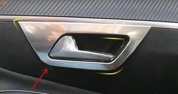 Peugeot 5008 2017-2019 için paslanmaz çelik / ABS Krom İç kapı kolu Dekoratif çerçeve Anti-scratch koruma araba aksesuarları 18