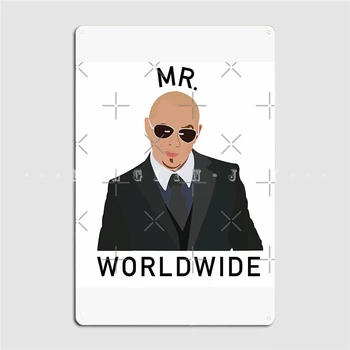 Pitbull Mr Dünya Çapında Poster Metal Plak Pub Mağara Pub Dekorasyon Duvar Dekor Tabela Posteri 21