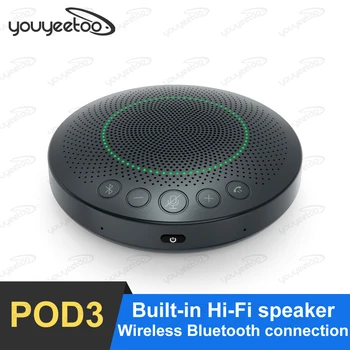 POD3 Bluetooth Hoparlör konferans mikrofonu Çok Yönlü Bilgisayar Mikrofon Alma Dokunmatik Sensör Düğmesi Desteği Ses Konumu 16