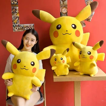 Pokemon Sevimli Pikachu peluş oyuncaklar Doldurulmuş Oyuncaklar Film Takara Tomy Anime Bebek Japonya Doğum Günü Hediyeleri Çocuklar için Yatak Odası Dekorasyon Tomy 12