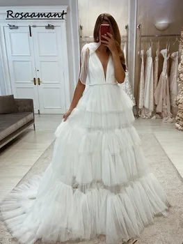 Prenses düğün elbisesi 2023 Balo Zarif Kadınlar İçin Gelin Özelleştirilmiş Vestido de Noiva 12