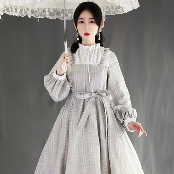 Prenses çay partisi tatlı lolita elbise retro dantel ilmek yüksek bel yer viktorya dönemi tarzı elbise kawaii kız gotik lolita çünkü loli 4