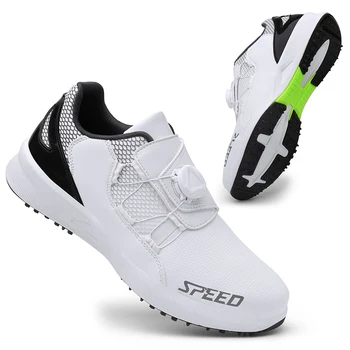 Profesyonel golf ayakkabıları Erkekler Kadınlar için Su Geçirmez Spikeless Rahat Açık Eğitim Sneakers Erkekler Kadınlar için Spor Eğitmenleri 3