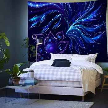 Psychedelic Goblen Soyut Çıplak Kız Hippe Çiçek Duvar Asılı Halılar Oturma Odası Yatak Odası Yurt Ev Dekor 4