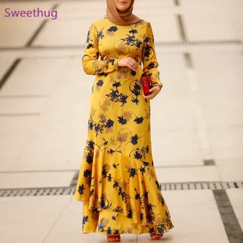 Ramazan Müslüman Başörtüsü Elbise abayas Kadınlar için Dubai Abaya Türkiye İslam Giyim Kaftan Robe Longue Femme Musulmane 2021