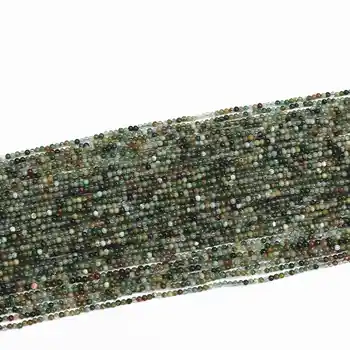 Renkli doğal hint agat taş carnelian oniks 2mm 3mm moda DIY takı yuvarlak dağınık boncuklar 15 