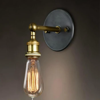 Retro vintga lamba baca endüstriyel pirinç kolye ışık Edison lamba duvar lambası 1
