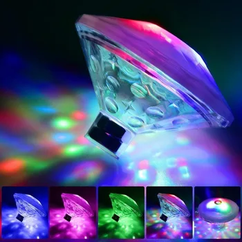 RGB yüzen sualtı ışığı dalgıç LED disko parti ışığı kızdırma gösterisi yüzme havuzu sıcak küvet Spa lambası bebek banyo ışık 12