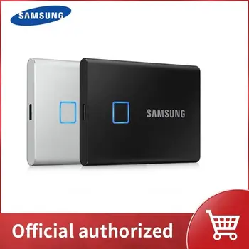 Samsung T7 Dokunmatik Taşınabilir SSD 2TB 1TB 500GB Güvenli Harici Hal Sürücü İle Parmak İzi Tanıma Kilidini Tip C USB3. 2 Gen2 PSSD 11