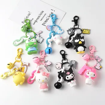 Sanrio Hello Kitty Benim Melody Cinnamoroll Anahtarlık Yaratıcı DIY Çocuklar Anahtarlık Çanta Kolye Sevimli Anahtarlık 13