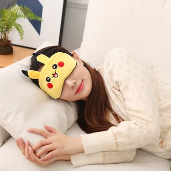 Sanrio Kawaii Göz Maskesi Pembe Kedi Karikatür Anime Pokemon Pikachu Yetişkin Çocuk Gölgeleme Siperliği Dinlenme Uyku Göz Maskesi Çift Hediyeler Oyuncak 19