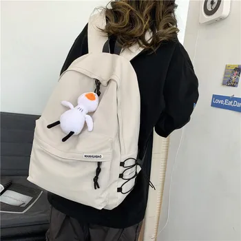 Schoolbag Kore lise ortaokul öğrencileri sırt çantası Japon üniversite tarzı basit moda çift omuzdan askili çanta 20