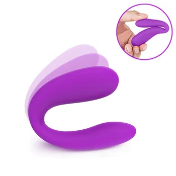 Seks U Tipi Vibratör Yapay Penis çiftler için oyuncaklar Anal Strapon Çift Motorlu Titreşim Yetişkin Kadın Vibe Masajı 16