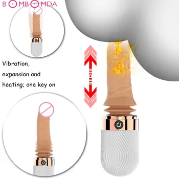 Seks Yapay Penis kadın için vibratör GSpot 7 Frekans Teşvik Av değnek ısıtıcı masaj Teleskopik Titreşimli Klitoris stimülatörü Oyuncaklar 2