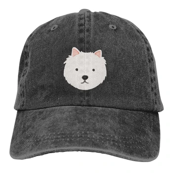 Sevimli Jack Russel köpek yıkanmış pamuk saf renk ışık kurulu erkek beyzbol şapkası dikiş baba şapka 21