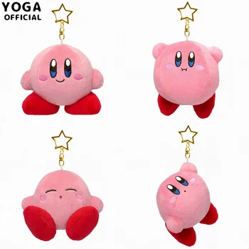 Sevimli Çizgi Film Yıldızı Kirby Peluş Oyuncak Kolye Japon Kawaii Anime Anahtarlık Dekorasyon Süsleri Kızlar Aksesuarlar Hediye Kolye 