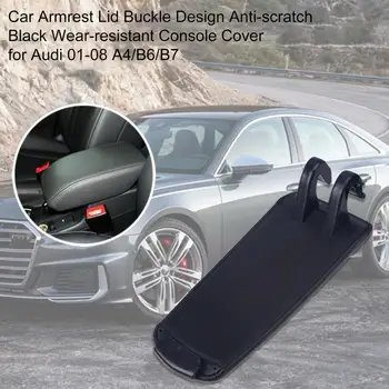 Siyah Konsol Kapak Araba Anti-scratch Aşınmaya dayanıklı Kol Dayama Kapağı Toka Tasarım 8E0 864 245 E Audi için 01-08 A4/B6/B7 15