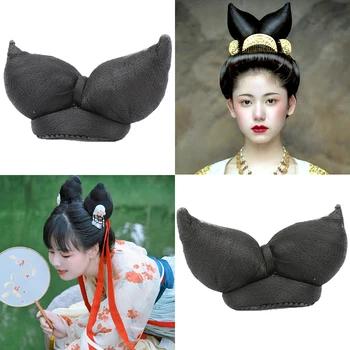 Siyah Peri Şekillendirici Saç Aksesuarları Antik Çin Hanfu Cosplay Şapkalar Prenses Hizmetçi Stüdyo Fotoğraf Headress 8