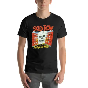 Skid Row Ölüm Metal Grubu Büyük Boy T Shirt Komik Erkek Giysileri Kısa Kollu Streetwear Artı Boyutu Üst Tee 13