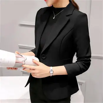 Sonbahar ve kış yeni moda İnce Kore versiyonu küçük takım elbise ceket uzun kollu moda günlük giysi kadın Blazers