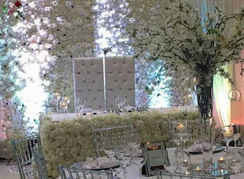 SPR Ücretsiz Kargo 10 adet/grup fildişi düğün çiçek duvar sahne zemin düğün yapay çiçek celebrati süslemeleri 2