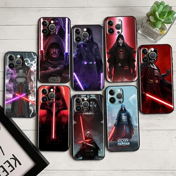 Star Wars Lightsaber Kahraman Siyah Telefon Kılıfı için iPhone 14 13 12 Mini 11 XS Pro Max X XR 8 7 6 Artı SE 2020 Yumuşak Kapak Kabuk Çapa 9