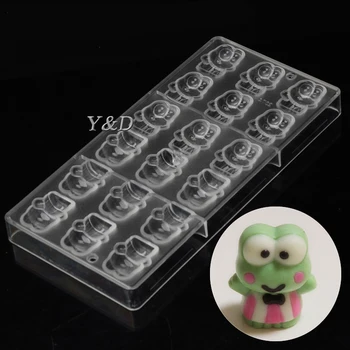 Stereo Kurbağa Prens / Prenses Polikarbonat PC Çikolata Kalıpları Şeffaf Plastik Sert Enjeksiyon Enjeksiyon Puding Jöle Kalıp