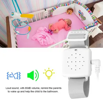 Su 3 in 1 Çok Modlu Kol Aşınma Yatak İslatma Enürezis İdrar Alarm Sensörü Ses Titreşim Bebek Kaçak Dedektörü 21