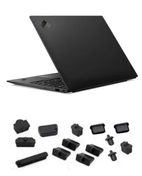 Su geçirmez Toz Geçirmez Laptop Siyah Silikon fiş portu kapağı İçin 2022 Thinkpad X1 Karbon Yoga 2021 T16 9